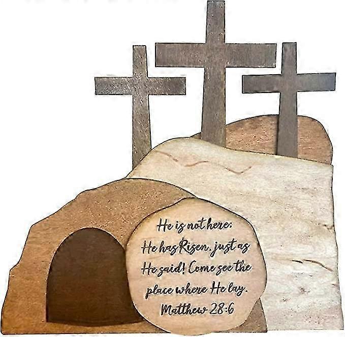 2026 Empty Tomb | He Is Risen | Religious Easter Scene Decor,Easter Resurrection Scene