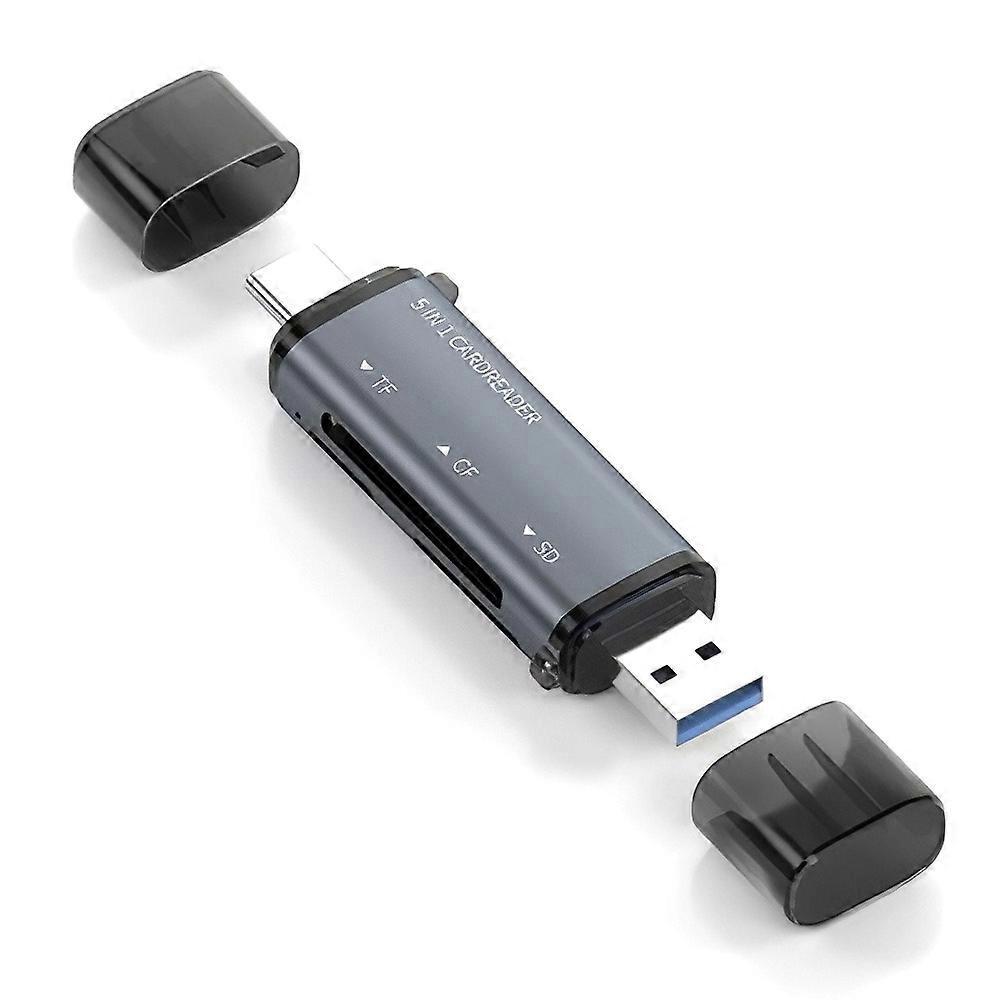 ADS-318 USB A/Type C to CF/TF/SD Memory Card Reader High Speed Data Transfer Adapter