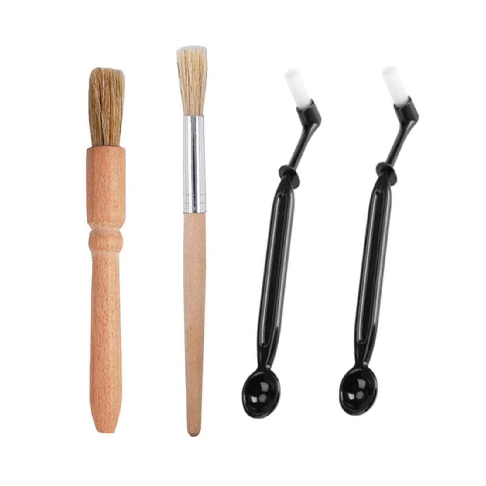 Coffee Machine Cleaning Brush Set for Grinder and Espresso Maintenance with Ergonomic Grip
