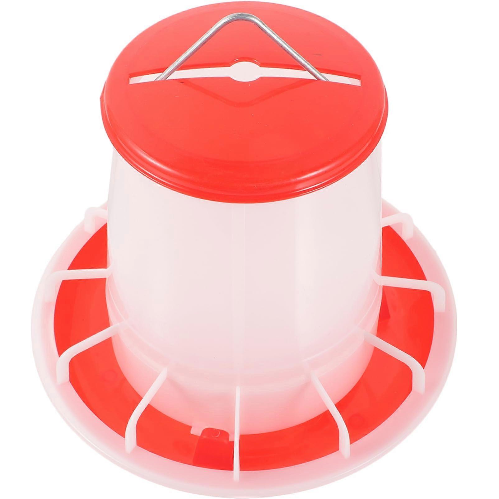 Automatic Chicken Feeder Bucket 3L Plastic Poultry Feeding Container with Easy Fill Design