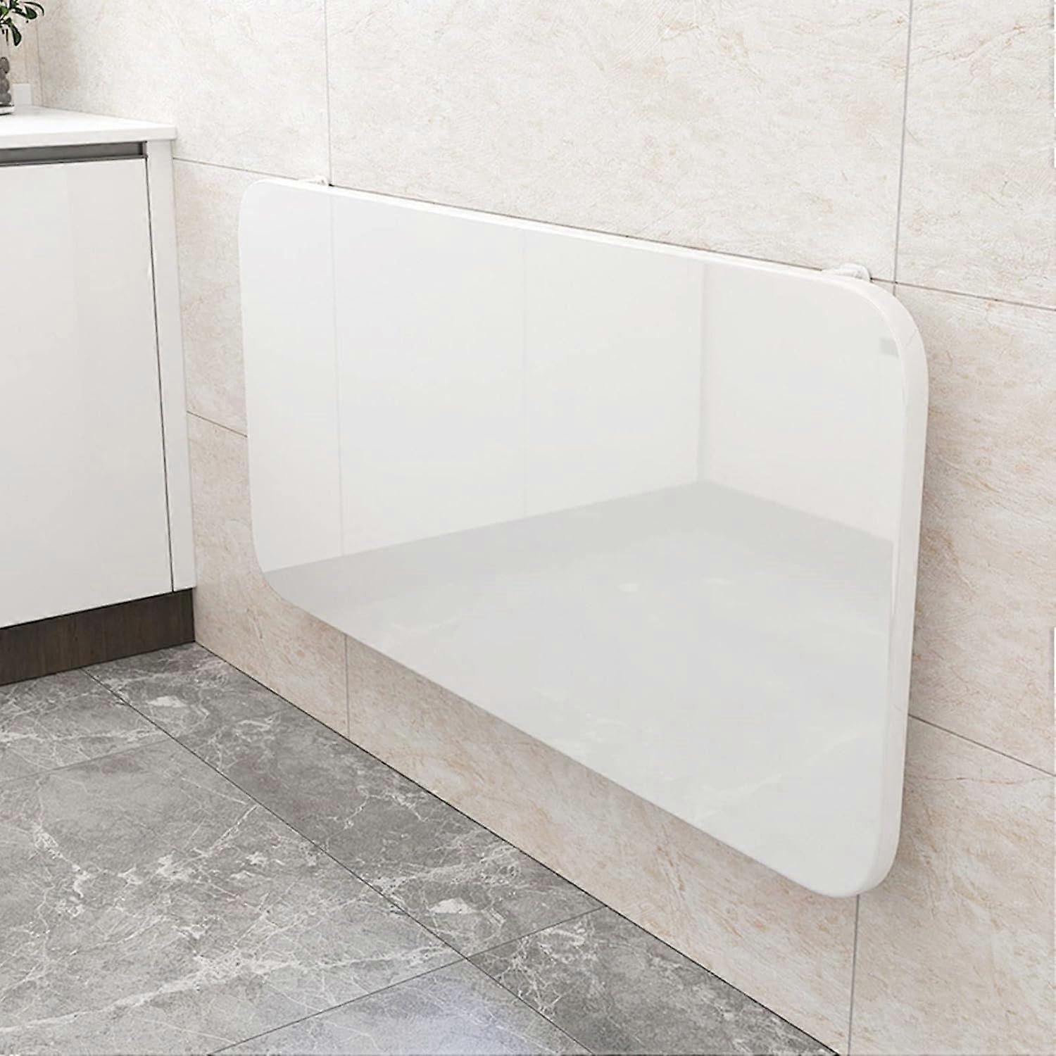 Wall Mounted Folding Table 47x20in White Foldable SpaceSaving Desk for Dining Kitchen Office