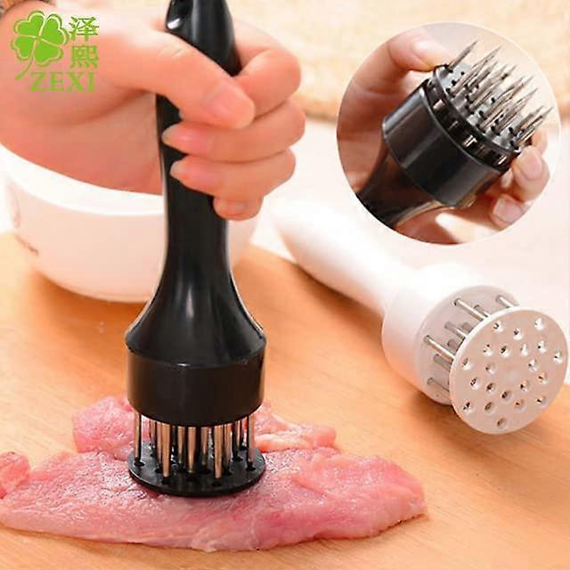 Meat Tenderizer Tool with Stainless Steel Needles for Quick Meat Tenderizing and Comfortable Grip