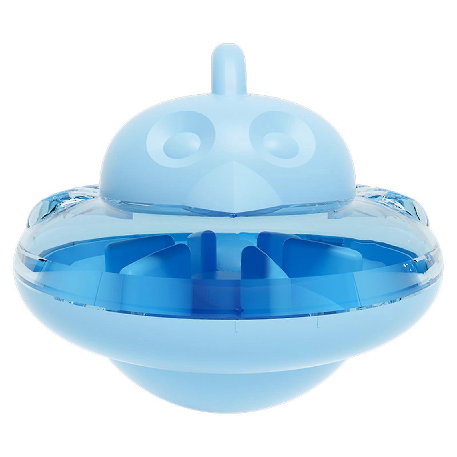 Cat  Dispenser Ball  Interactive Slow Feeder Puzzle Toy for Cats, Adjustable  Hole, Blue