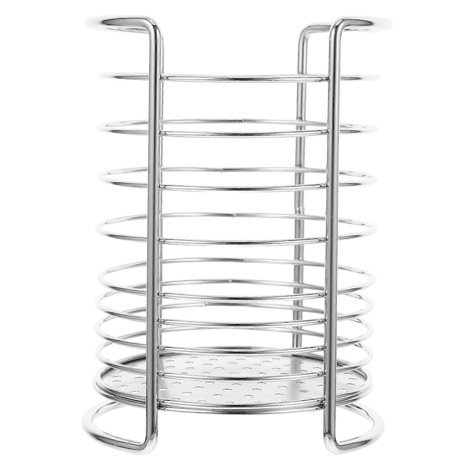 Creative Square Kitchen Utensil Holder with Single Compartment Silverware Organizer Durable Iron Build