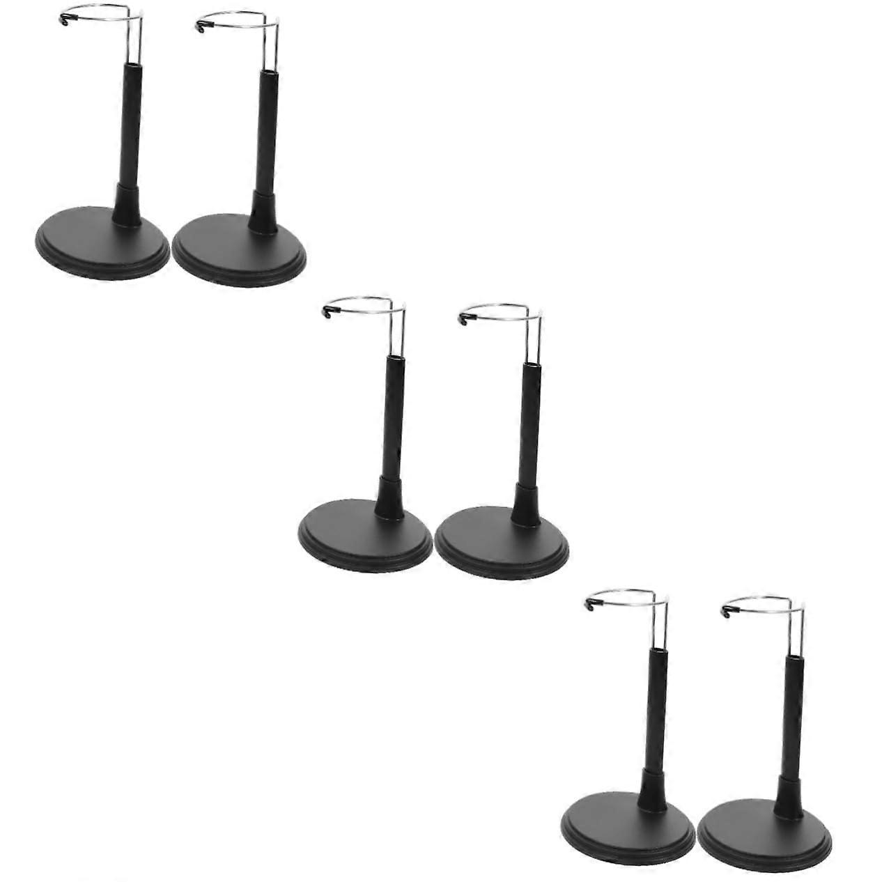 6pcs Adjustable Action Figure Display Stands with Stable Wide Base and Secure Leg Grip
