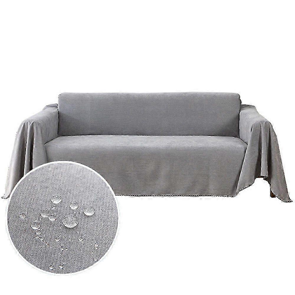 Premium sofa throw blanket 180 x 300cm Grey