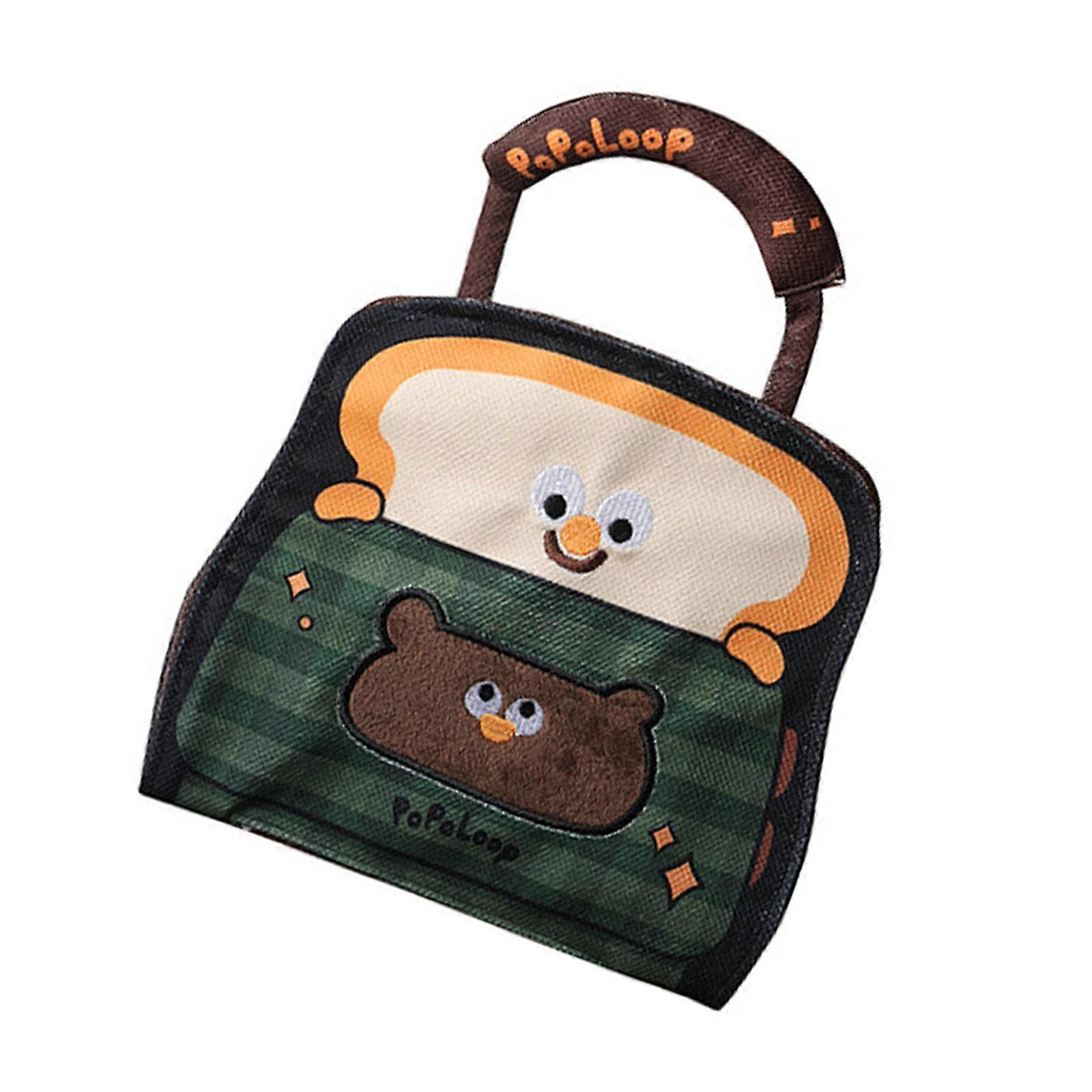 Space Saving Wall Mount Tissue Holder Cartoon Pattern Oxfords Cloth Construction for Multiple Location Access Multicolor