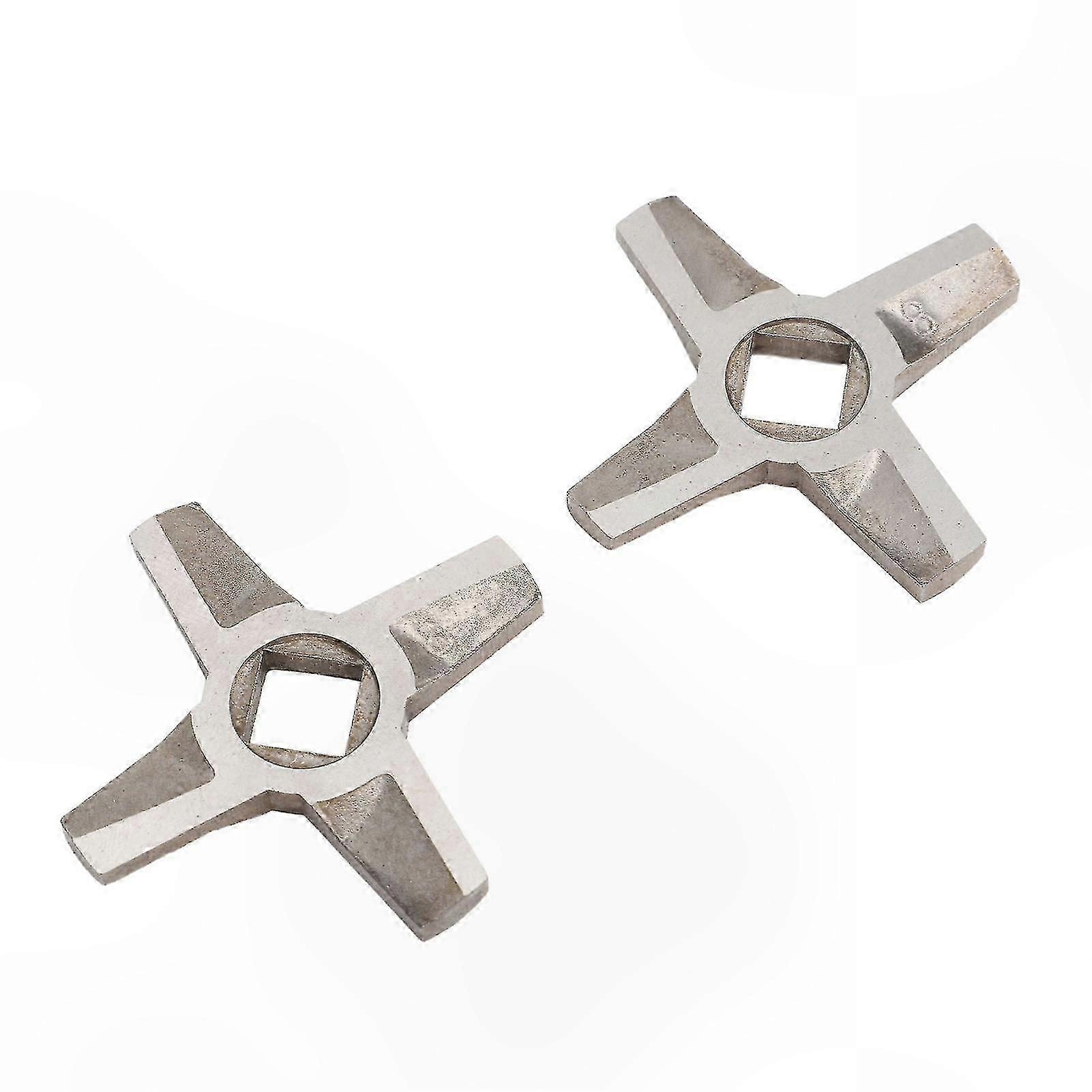 Universal Stainless Steel Meat Grinder Blade Replacement, 2-Pack