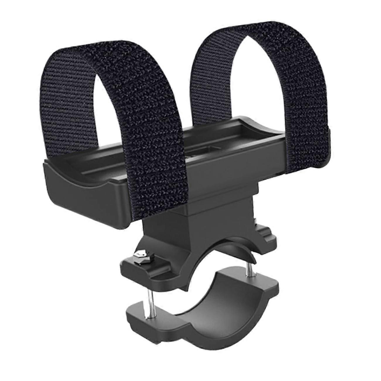 Bike Flashlight Mount for Mountain Bicycle Handlebar with MultiDevice Bracket AntiSlip Grip Black