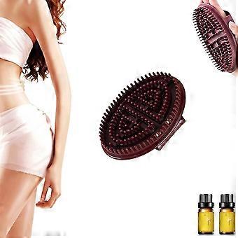 Spazzola per massaggio Meridian con design a doppia funzione per la cura del cuoio capelluto e del corpo, ergonomica e portatile, 1 pezzo