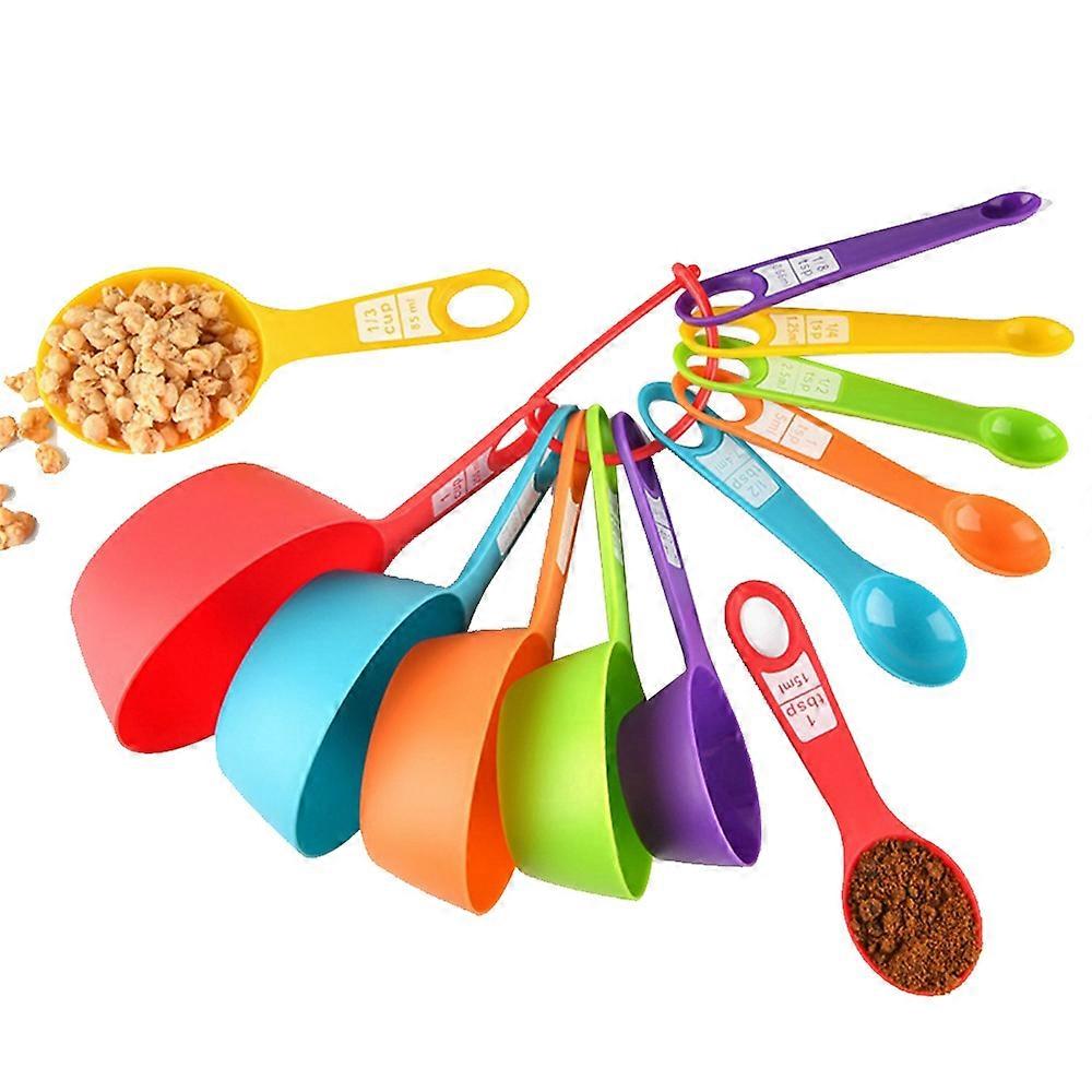 12 Pcs Plastic Measuring Cups & Spoons Set, for Baking and Cooking
