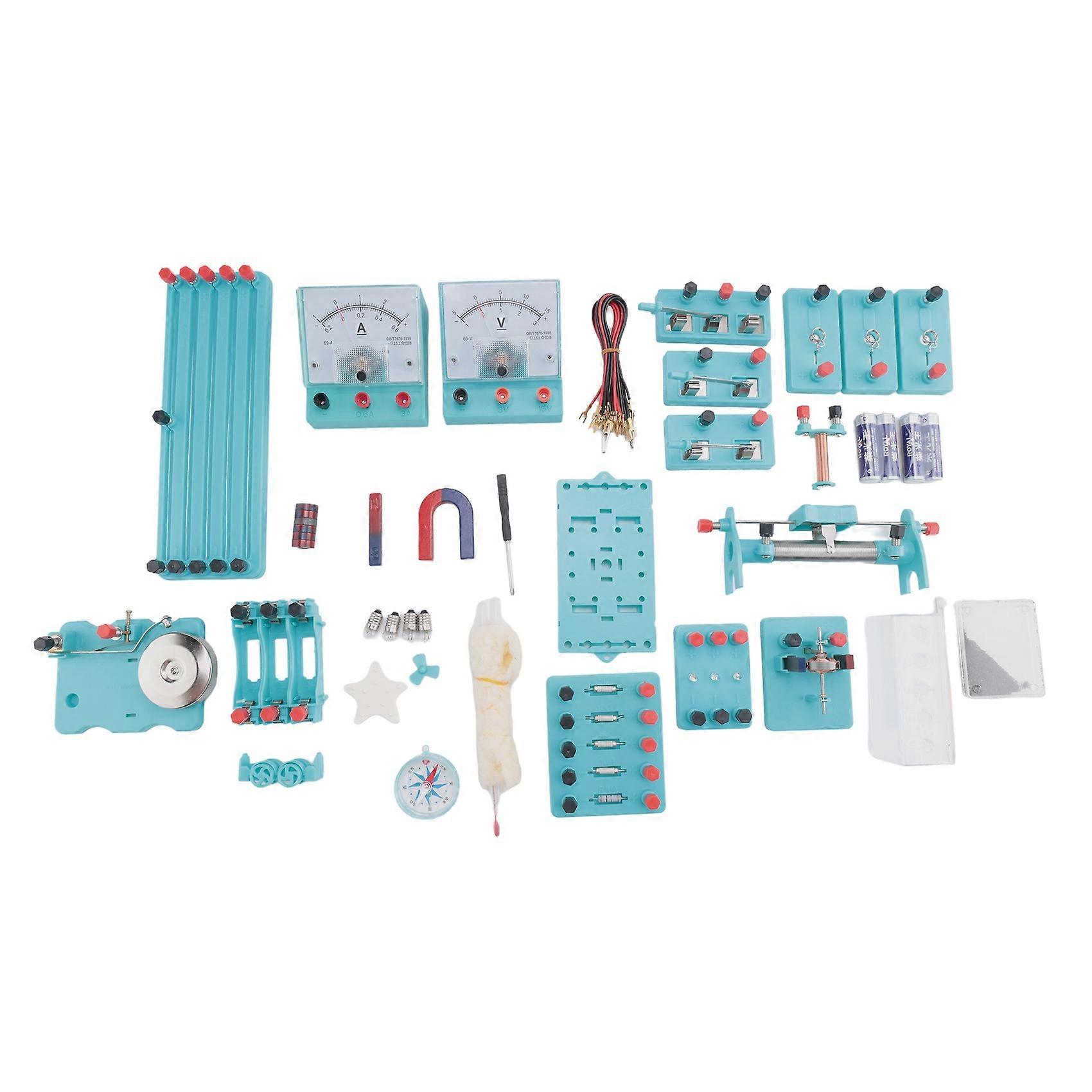 Kids Electricity Circuit Learning Kit Physics Experiment Kit Basic Educational ABS Electricity Magnetism Learning Tool