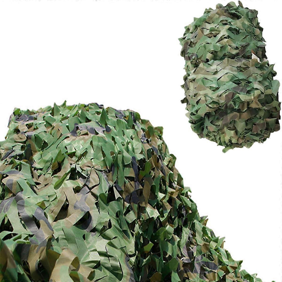 Camouflage Net Large Size 150D Oxford Cloth Double Layer Sunshade with Realistic Pattern 8x10m