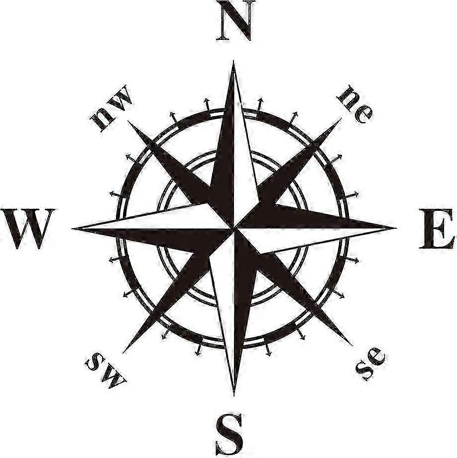 Decorative stickers for car with compass removable