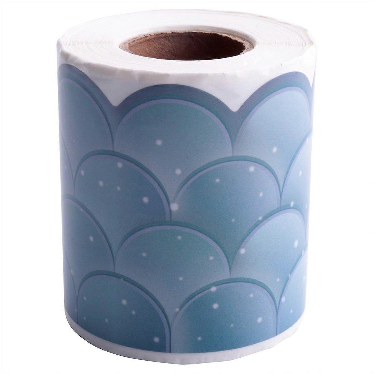 20M Ombre Blue Scallops Bulletin Board Borders Straight Borders