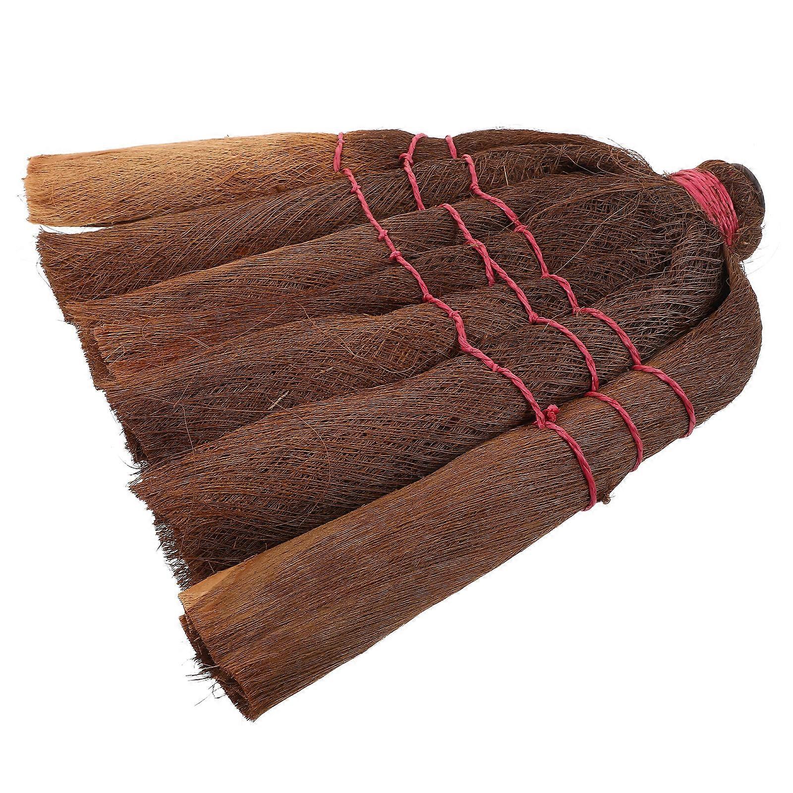 Household Broom Head Replacement for Sweeping Floor 4Pcs Coffee Palm