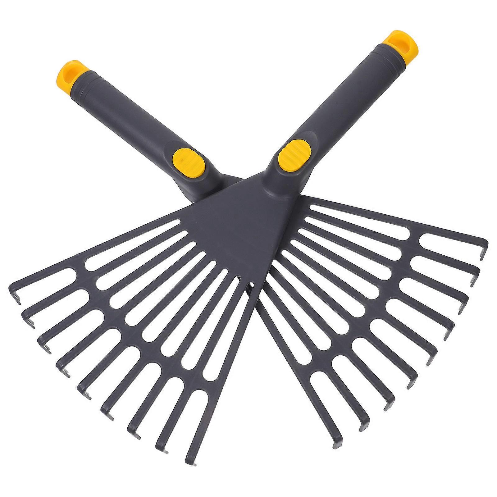 Leaf Hand Rake Plastic Rake for Gardening with Hanging Hole 8Pcs Set