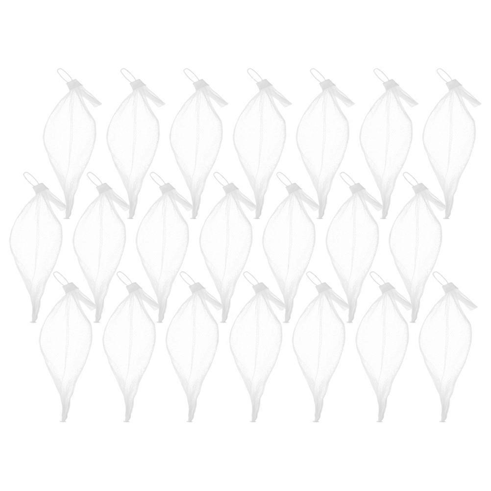 Marble Drawstring Pouch White Plastic Mesh Bag for Marble Storage 100Pcs