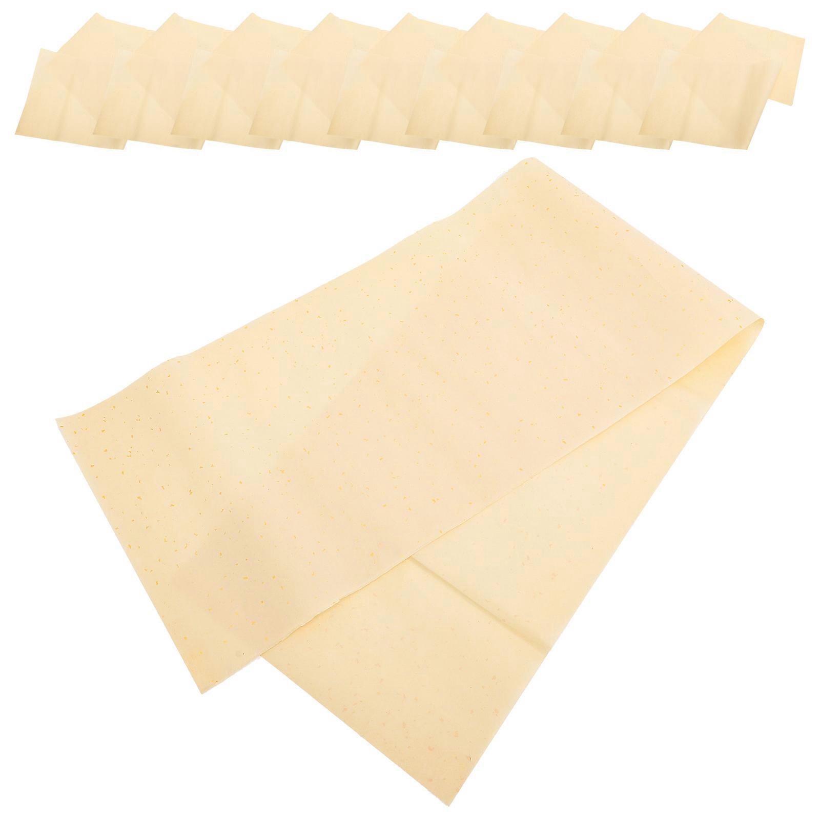 Calligraphy Paper Yellow Xuan Paper for Practice 50Pcs Pack