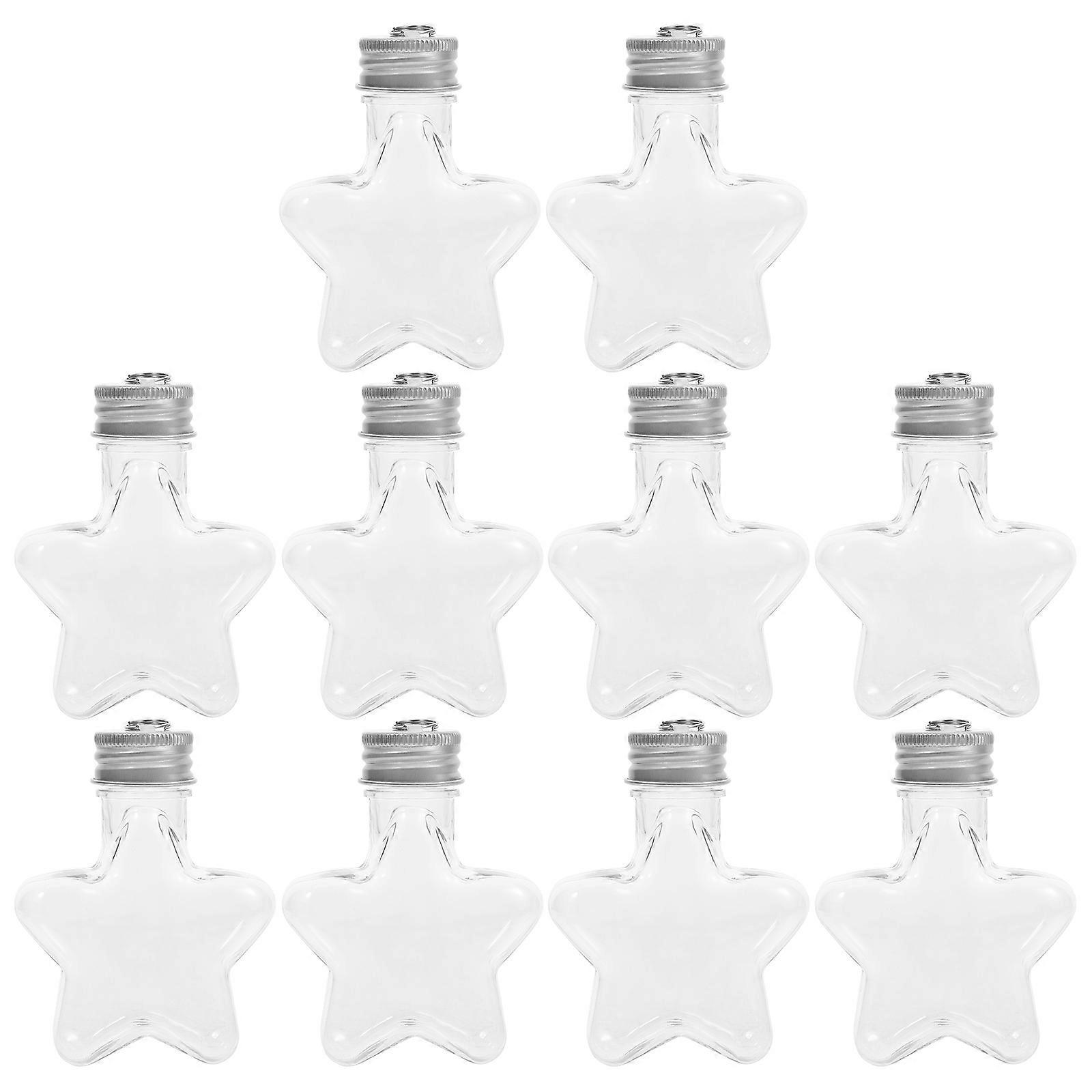 Candy Bottle Clear Plastic Holder for Storage 10Pcs Transparent Decoration Bottles