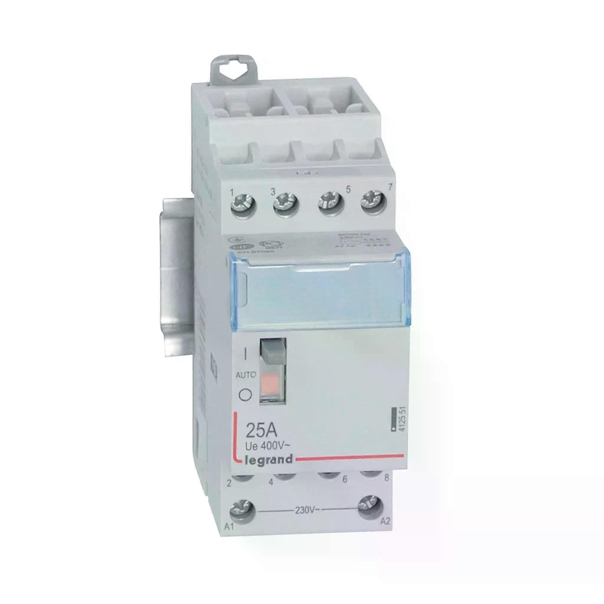 Legrand Installationsschütz, 230V, 25A, 4S, mit Handschalter, 1 Stk.