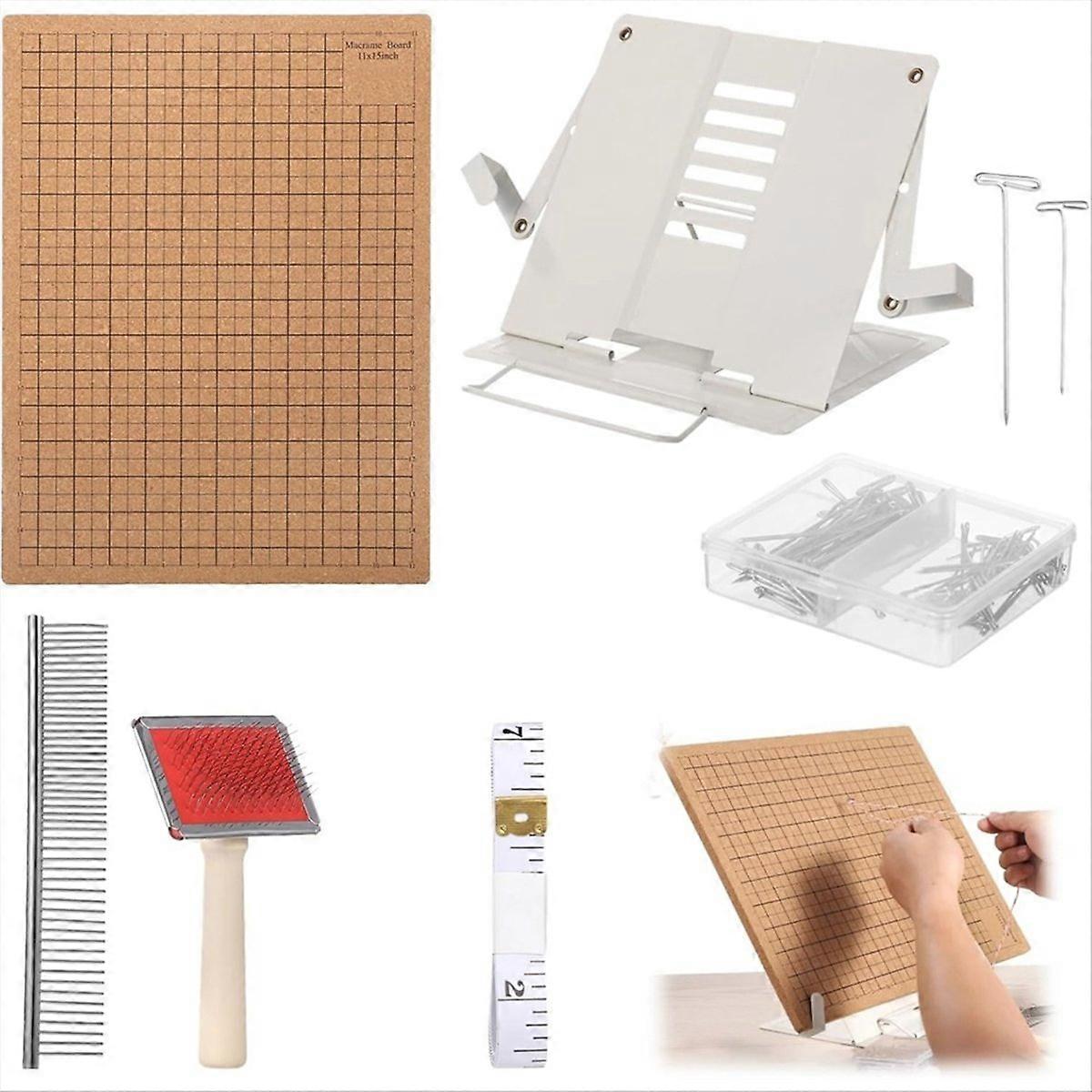 106 PCS Macrame Board Set T Pins Double Sided Grids