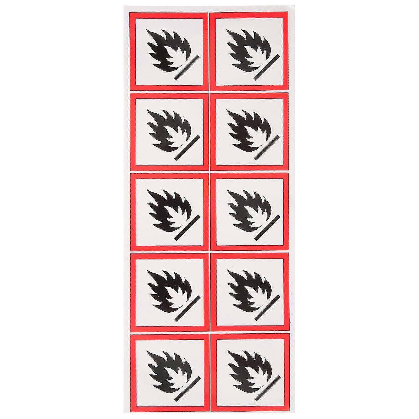 Convenient Single Sheet Flammable Liquid Sign Sticker