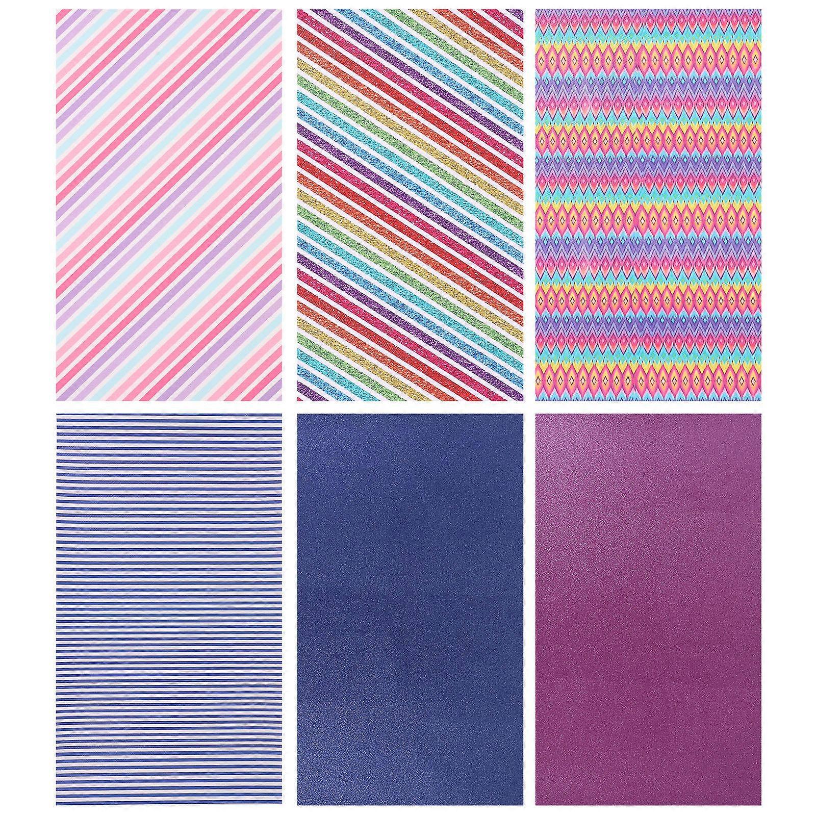 PU DIY Sheets for Handmade Projects 6Pcs Blue Craft Sheets