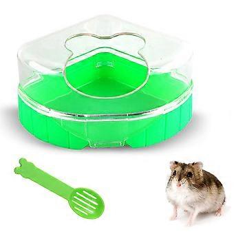 Hamster Sand Badeværelse med skovl, Lille Pet Sand Badeværelse Stort plastrum Sauna Toilet Badekar