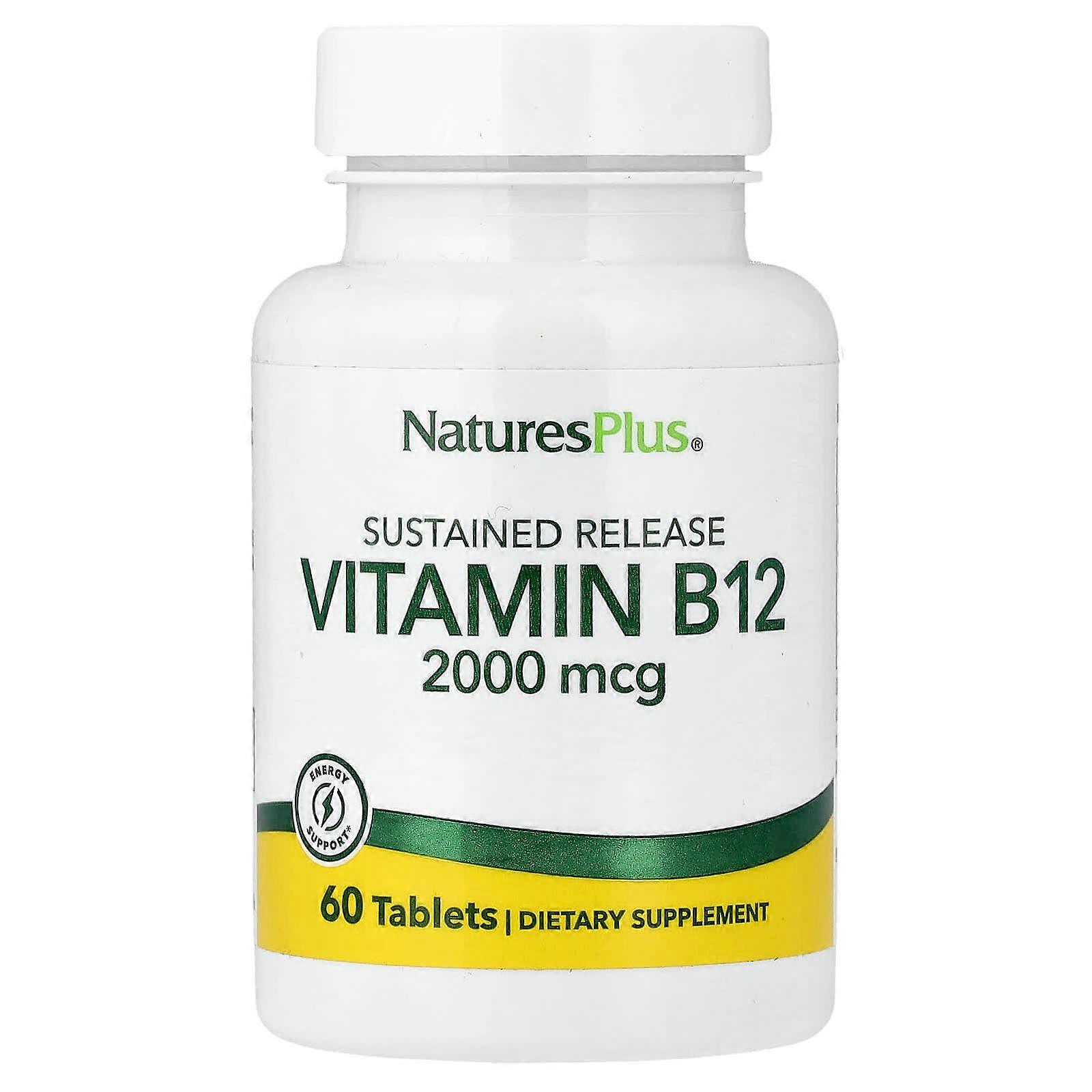 Nature's Plus, Vitamin B-12, 2000 mcg, 60 Tablets