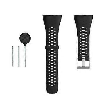 TPE Material Wrist Watch Band Replacement Watch Strap Belt Fit for POLAR M400 Watch(Black)