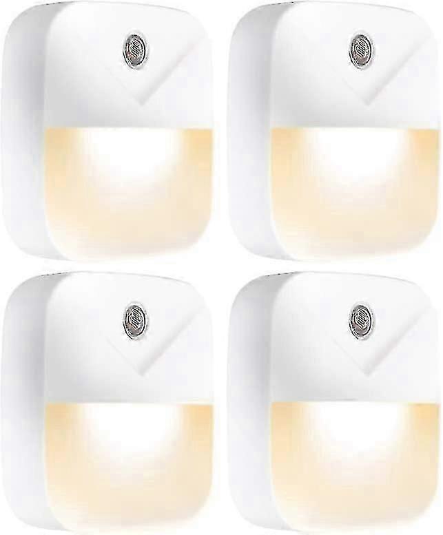 4 Pack Plug in Wall LED Night Light with Auto On Off Sensor