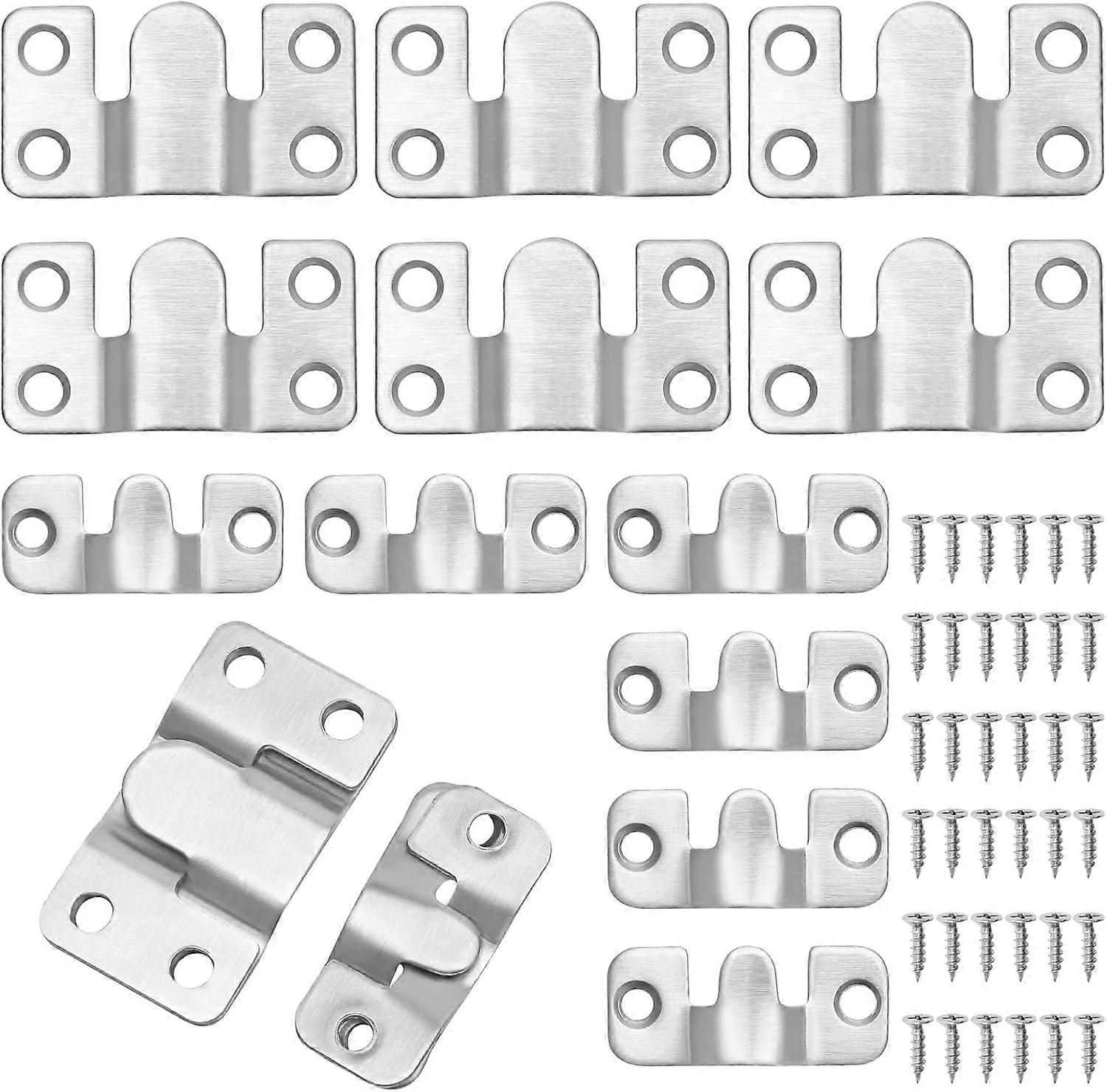 12-Piece Concealed Recessed Mounting Bracket with Screws, Interlocking