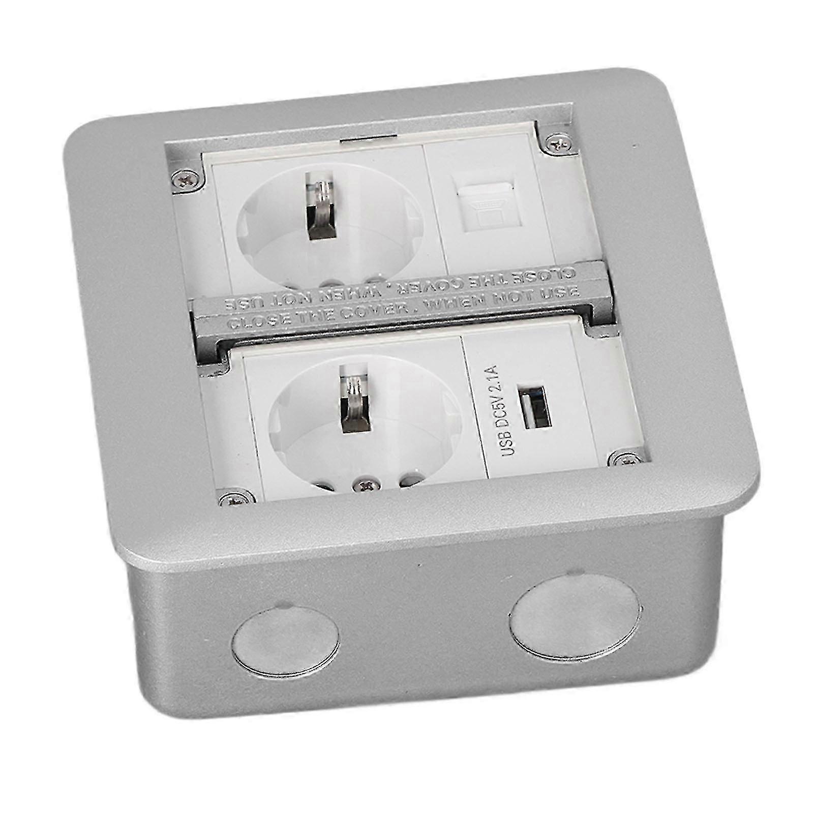 Power Socket Multifunctional 2 Outlets Flame Retardant Waterproof Recessed Outlet