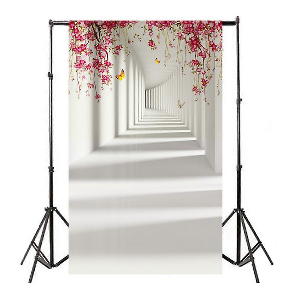 3D-Fotohintergrund mit Blumenmuster