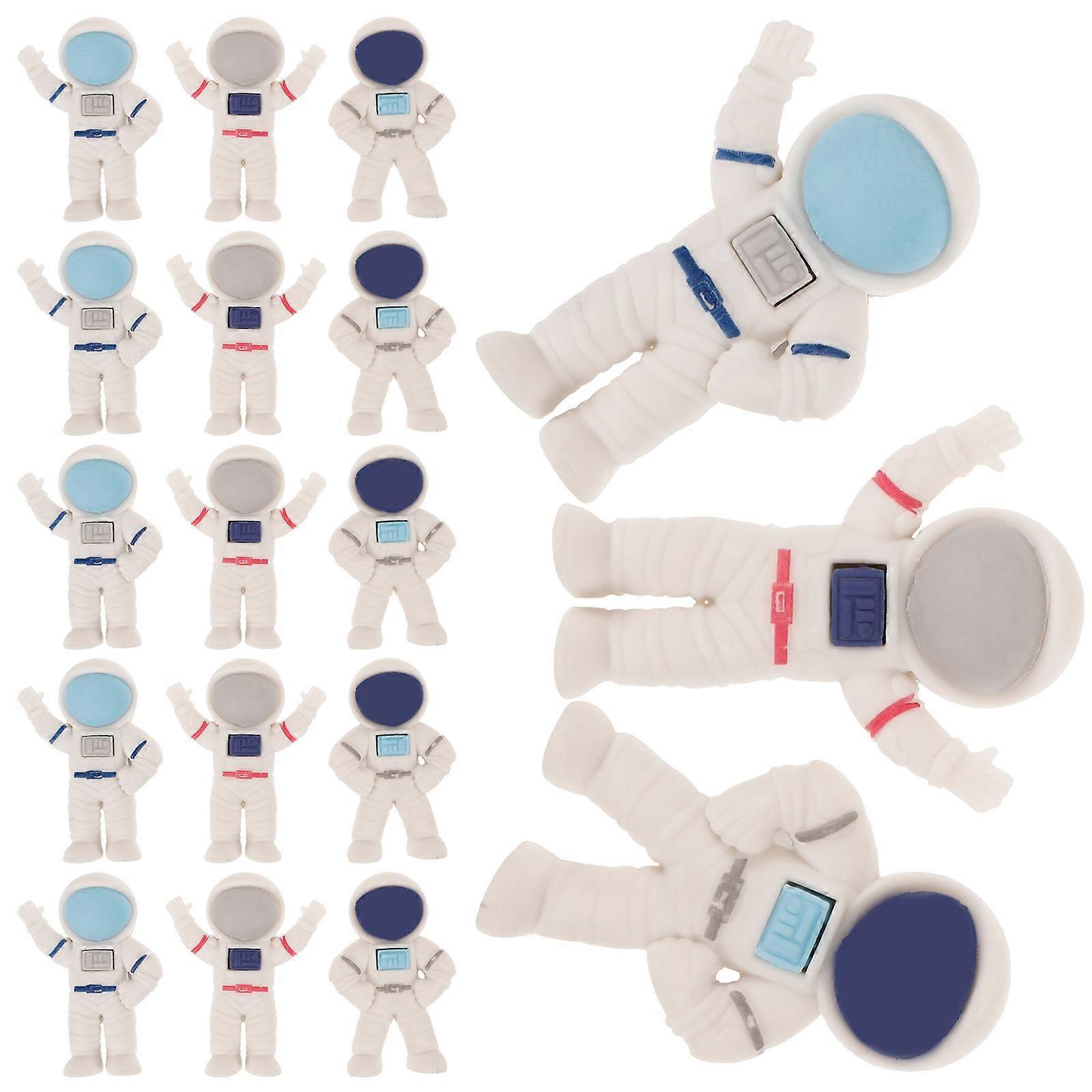 24Pcs Small Spaceman Erasers Cartoon Astronaut Erasers Portable Erasers Multi-function Erasers