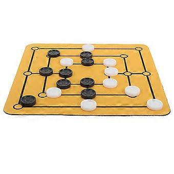 1 Set Portable Home Chess Board Game Nine Mens Morris Board Game Family Game Tabletop Entertainment Game Board Desktop Chess Board Game Game