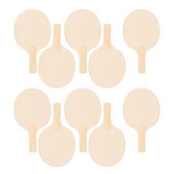 10 paletas de ping pong de madera para hacer tú mismo: raquetas de tenis de mesa de madera sin terminar para pintar, experiencia única con paletas de ping pong, estilo aleatorio.