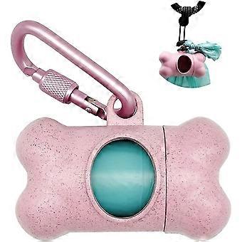 Dog Poop Bags Dispenser with Leash Clip, Portable Waste Bags Holder for Pet Waste, Scented Poop Bags with Dispenser and Metal Clip