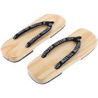 1 paar Japanse mannen houten traditionele kimono geta sandalen klompen sandalen(42)