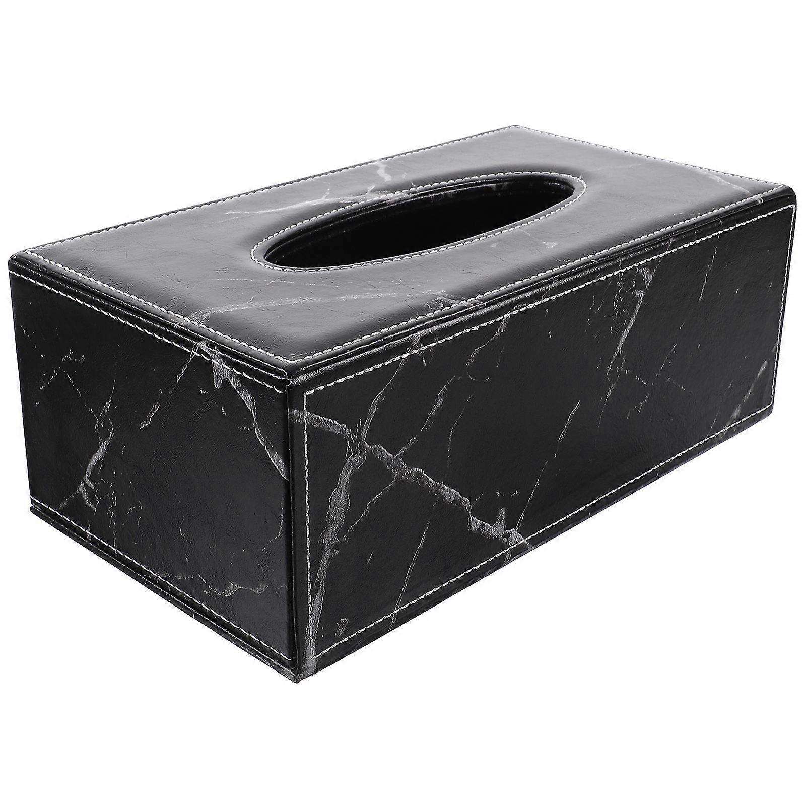 High-End Marble Pattern Tissue Box for Storage 1Pcs Elegant Tissue Storage Box