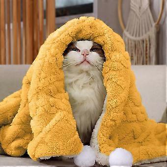 Txmfgh Double-Sided Wool Blanket for Cats and Dogs - Thick, Warm, Breathable, and Versatile for Ultimate Comfort in Winter 26-27