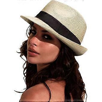 Fedora Sun Hats For Women Women Straw Sun Hat Short Brim Panama Travel Fedora Summer Hat Roll Up Beach Cap For Women Upf 50+s