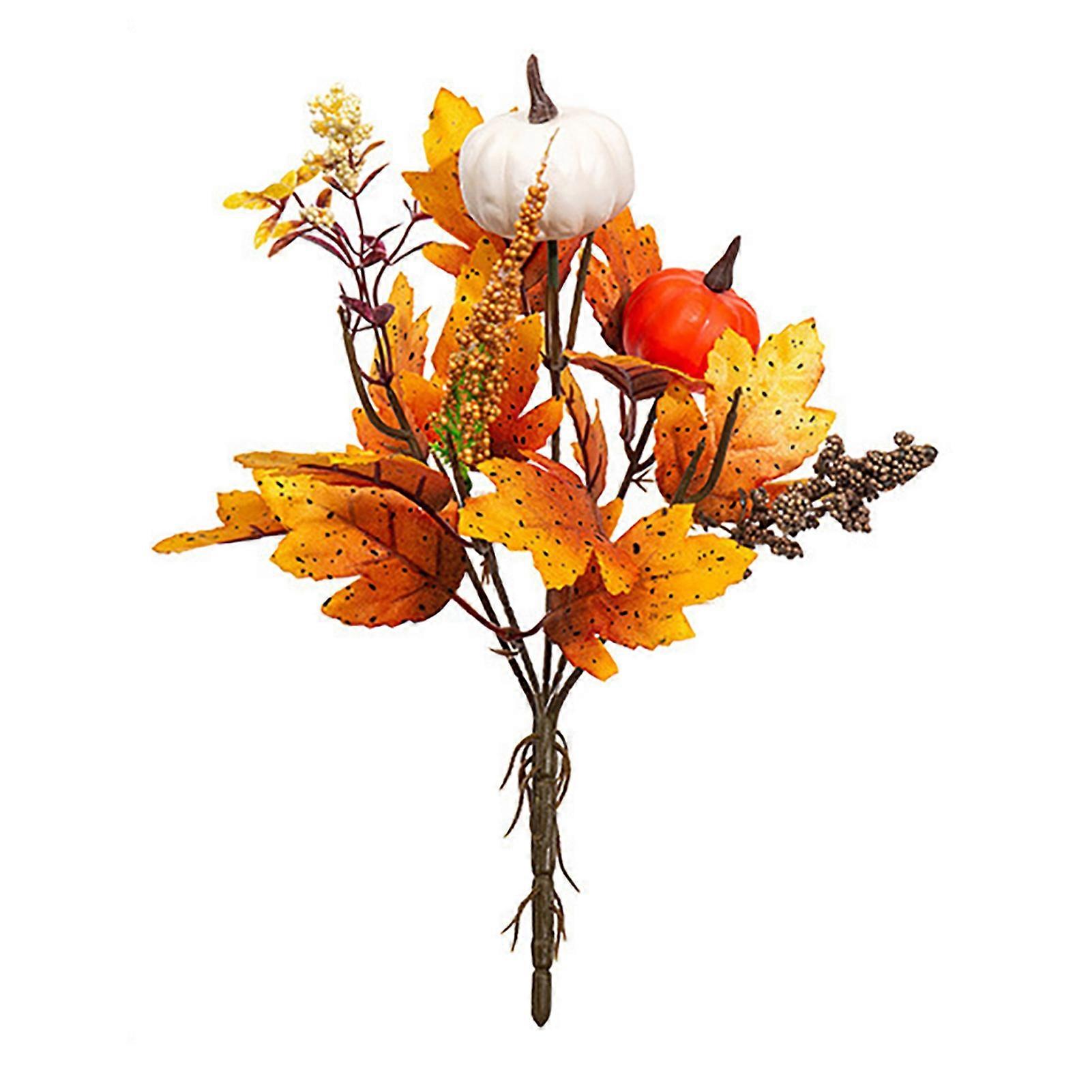Fall Bouquet - Fabric Pumpkins And Sunflowers - Rustic Decor For Dining Table