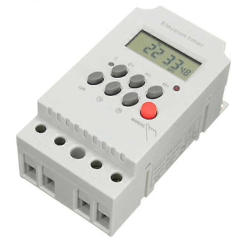 220V 25A Din Rail Digital Automatic Programmable Electronic Timer Time Switch