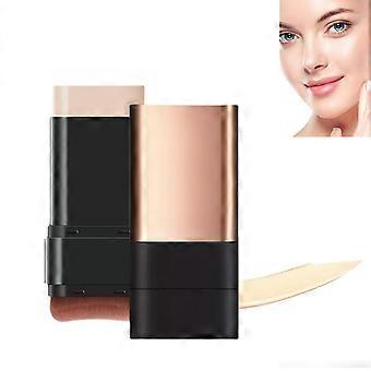 2-in-1 Waterproof Anti-Wrinkle Foundation Stick with Brush and Moisturizing Ivory Coverage