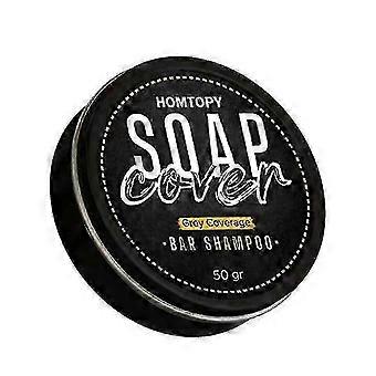 Männer' s Grey Coverage Bar Shampoo Haarverdunkelung schwarze Seife für graue Haarabdeckung