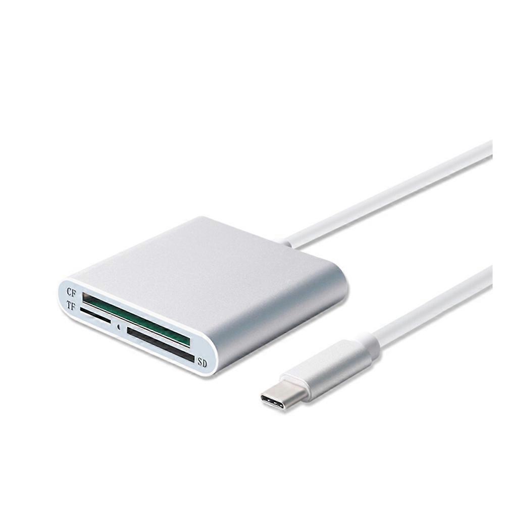USB Reader USB-C 3 in 1 Aluminum Superspeed Type C Card Reader for