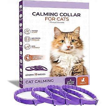 4pcs 38cm Pet Calming Collar Cat And Dog Relieve Anxiety Protection Retractable Collars For Puppy Kitten Large Dogs Accessorie