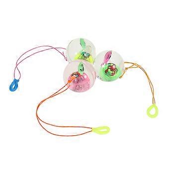 Flashing Elastic Ball 3Pcs Pack for Outdoor Fitness and Kids Playing Fun
